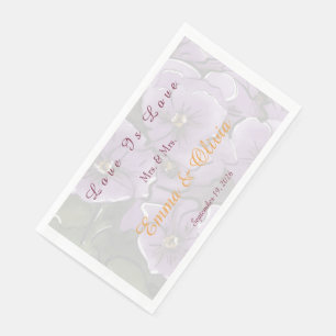 Designer Violette Bloemen LGBTQ Mrs en Mrs Trouw  Servet