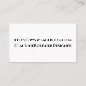 Designer Visitekaartje (Achterkant)