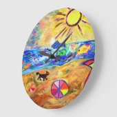 DESIGNER WALL CLOCK - OCEANVIEW - TOP GIFTS GROTE KLOK (Hoek)