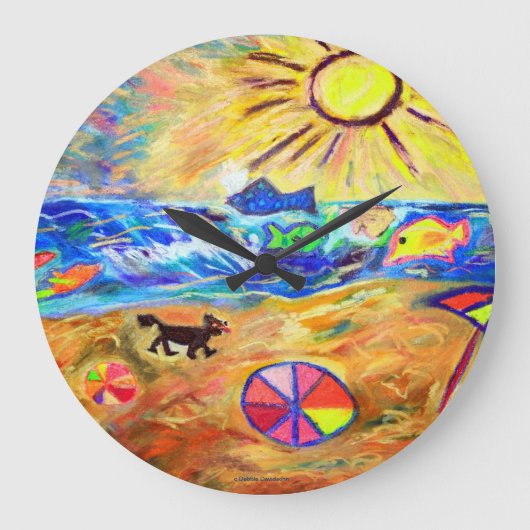 DESIGNER WALL CLOCK - OCEANVIEW - TOP GIFTS GROTE KLOK (Voorkant)