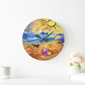 DESIGNER WALL CLOCK - OCEANVIEW - TOP GIFTS GROTE KLOK (Huis)