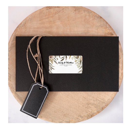 Designer Waterverf Flowers Retour Adreslabels Etiket