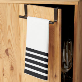 Designer zwart-wit theedoek