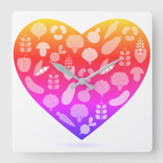 Designers originaux Horloge avec légume rose