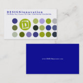 DESIGNInnovation [Bleu] Cartes de visite (Devant / Derrière)