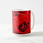 Désir Roses Rouges Classique 15oz Mug (Devant droit)