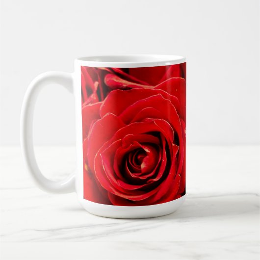 Désir Roses Rouges Classique 15oz Mug (Gauche)