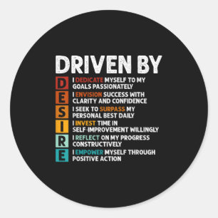 Desire Definition Motivatie Quote Affirmaties Ronde Sticker