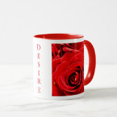 Desire Red Roses 11oz Two-Tone Mug Red (Devant droit)