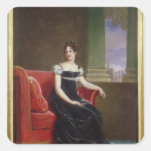 Desiree Clary Queen of Sweden Vierkante Sticker (Voorkant)