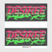 Desiree Vorname Name Graffiti Aufkleber Sticker (Vel)
