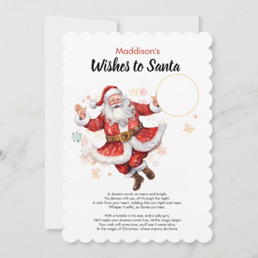 Désirez Père Noël do-it-yourself carte de pièce No (Devant)