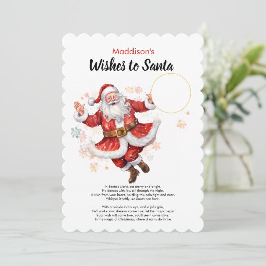 Désirez Père Noël do-it-yourself carte de pièce No (Debout devant)