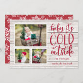 Désirs Frostés | Carte de collage photo de vacance (Devant / Derrière)