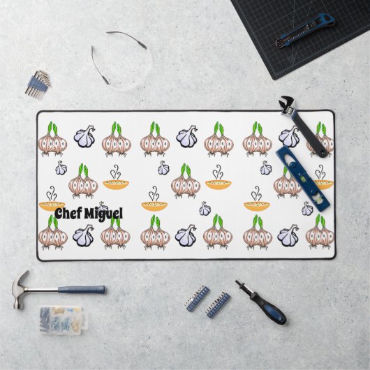 Desk Mat Chef Kitchen Garlic (Werkstation)