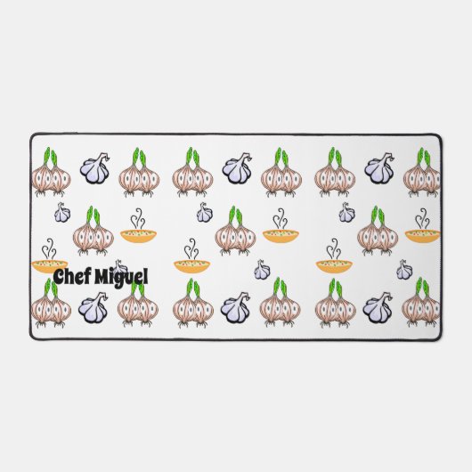 Desk Mat Chef Kitchen Garlic (Voorkant)
