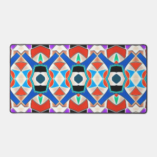 Desk Mat, Een elegant veelkleurig klassiek ontwerp Bureaumat