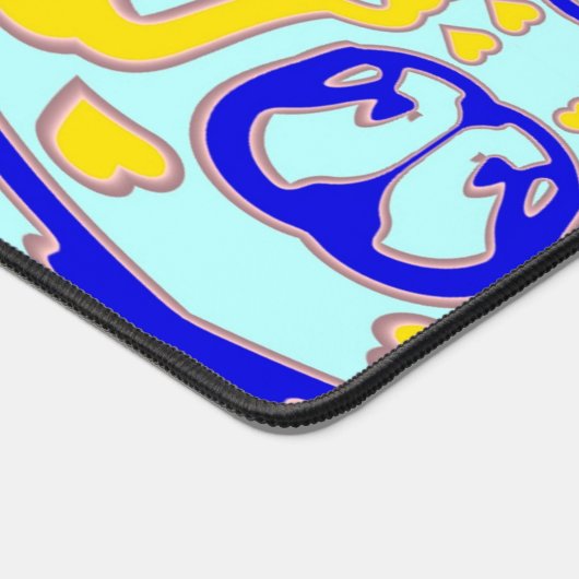 Desk Mat, Een veelkleurig klassiek ontwerp Des Bureaumat (Hoek)