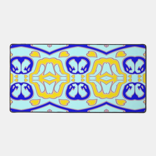 Desk Mat, Een veelkleurig klassiek ontwerp Des Bureaumat (Voorkant)