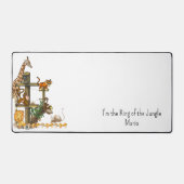 Desk Mat Giraffe Leeuw Oerwoud Dieren (Voorkant)