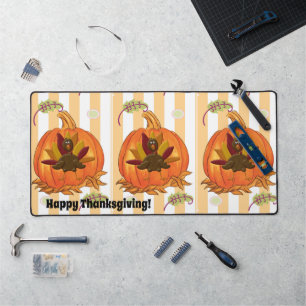 Desk Mat Happy Thanksgiving Turkije