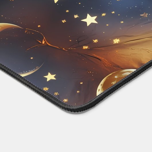 Desk Mat – Luxury Dreamy Fiery Orange Celestial  (Coin)