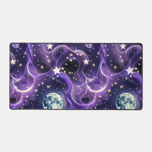 Desk Mat – Luxury Purple Celestial Moon Phases (Recto)
