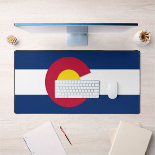 Desk Mat met vlag van Colorado, USA