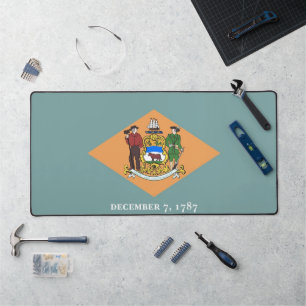 Desk Mat met vlag van Delaware, Verenigde Staten