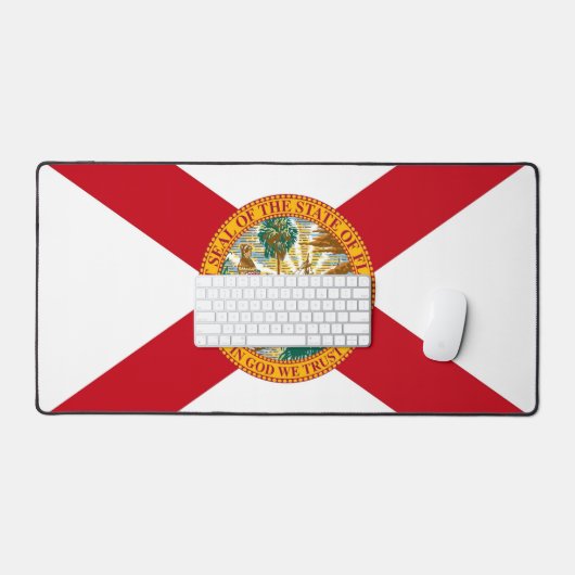 Desk Mat met vlag van Florida, Verenigde Staten (Keyboard & Muis)