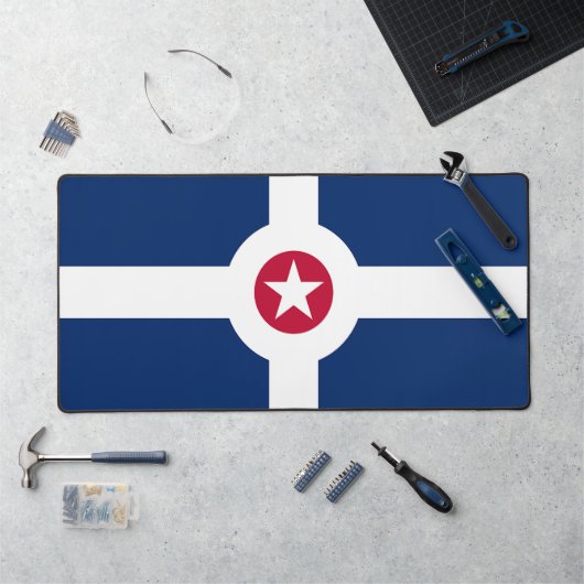Desk Mat met vlag van Indianapolis, Verenigde Stat (Werkstation)
