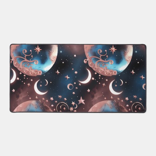 Desk Mat - Rose Gold Celestial Moon (Recto)