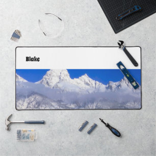 Desk Mat Snow Cold Mountains Nature