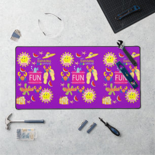 Desk Mat Summer Beach House Amusement
