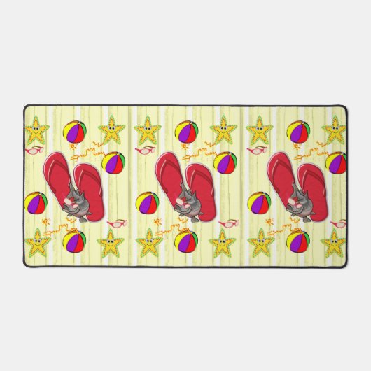 Desk Mat Summer Beach House Amusement (Recto)