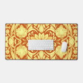 Desk Mat, Un élégant design classique jaune et rou (Clavier et souris)