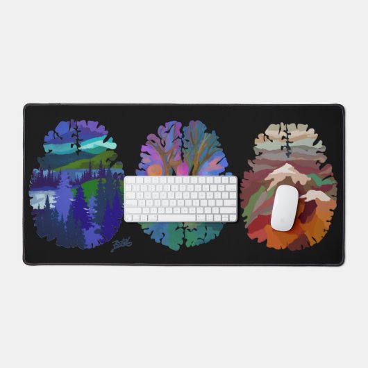 Desk Mat with Brain Art (Clavier et souris)