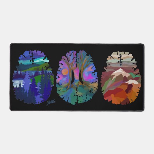 Desk Mat with Brain Art (Recto)