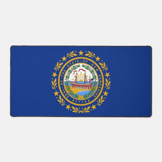 Desk Mat with flag of New Hampshire, USA (Voorkant)