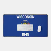 Desk Mat with flag of Wisconsin State (Clavier et souris)