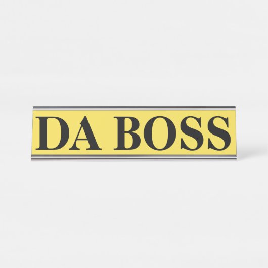 Desk Name Bord DA BOSS Bureau Naambordje (Voorkant)