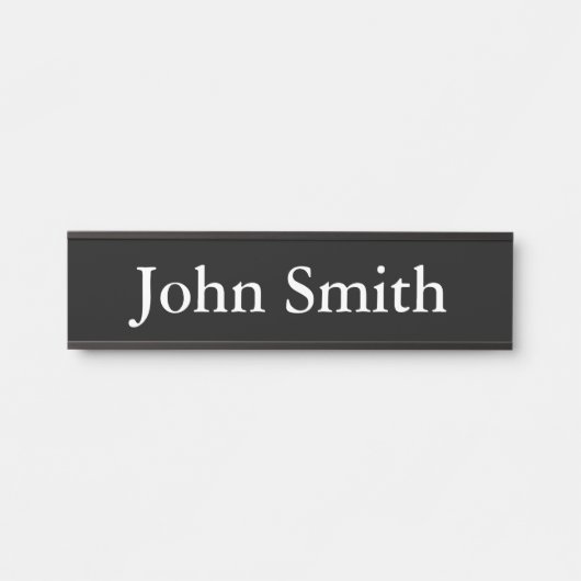 Desk Name Bord, Standard (2 x 8 inch), Silver Deurbordje (Voorkant)