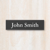 Desk Name Bord, Standard (2 x 8 inch), Silver Deurbordje (Voorkant)