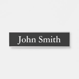 Desk Name Bord, Standard (2 x 8 inch), Silver Deurbordje