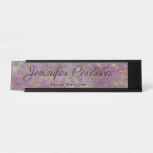 Desk Sign Paars Abstracte naam Bord Bureau Naambordje (Voorkant)