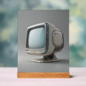 Desktop Dreams: The Retro Monitor Acryl Bord (Neutraal)