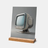Desktop Dreams: The Retro Monitor Acryl Bord (Hoek)