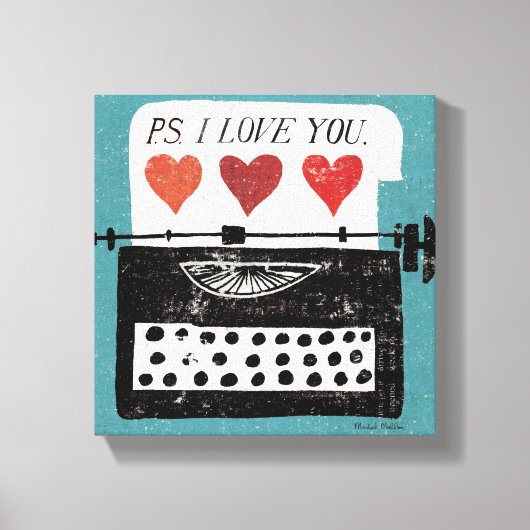  desktop - schrijfmachine canvas afdruk (Voorkant)