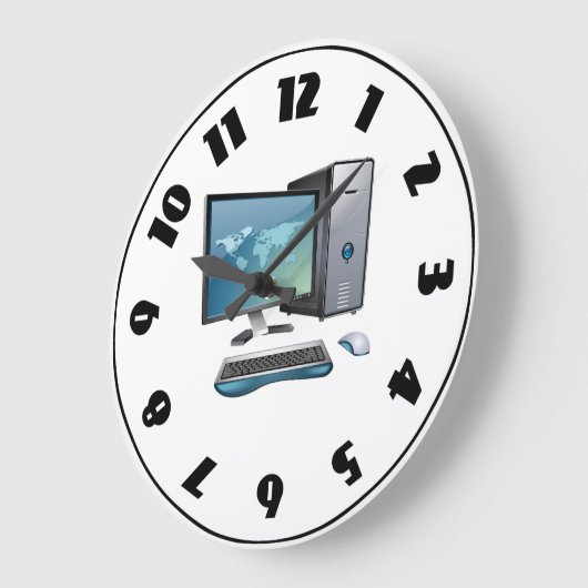 Desktopcomputerklok Grote Klok (Hoek)