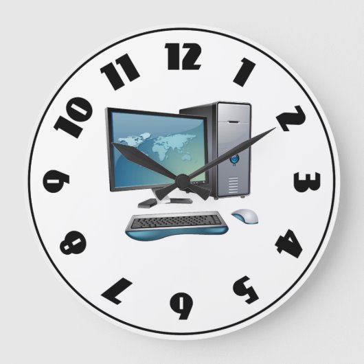 Desktopcomputerklok Grote Klok (Voorkant)
